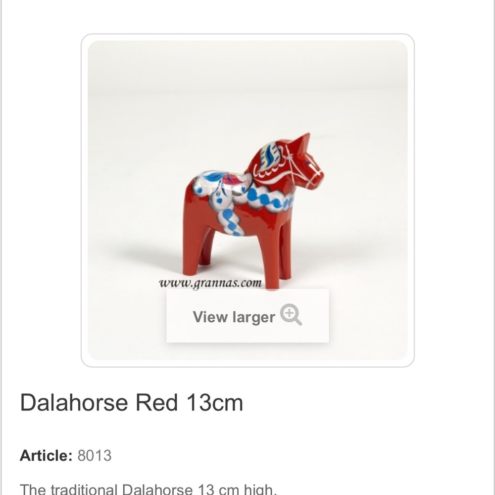 Red Grannas a. Olsson Traditional Dala Horse